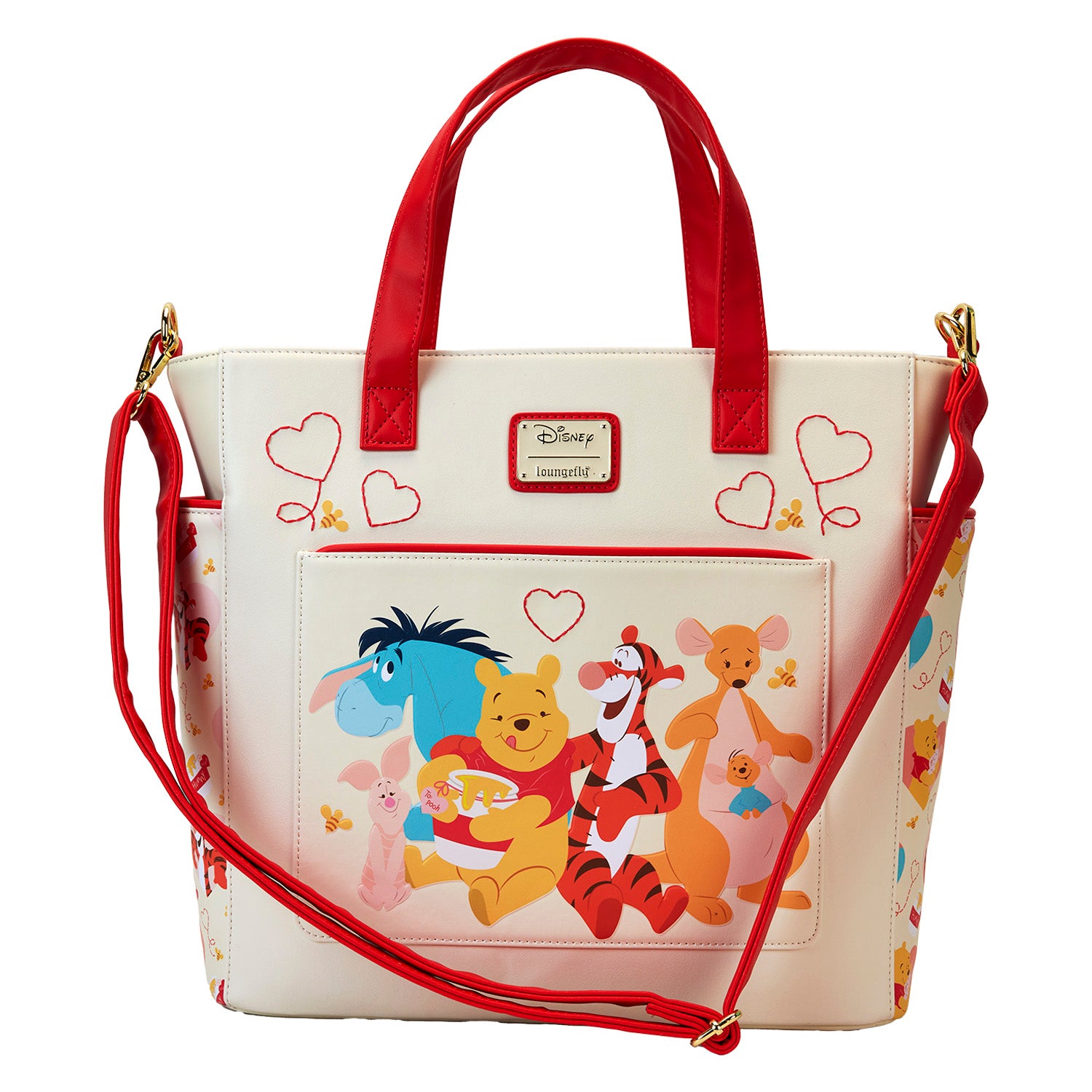 Loungefly x Disney Winnie the Pooh Love Convertible Backpack and Tote Bag