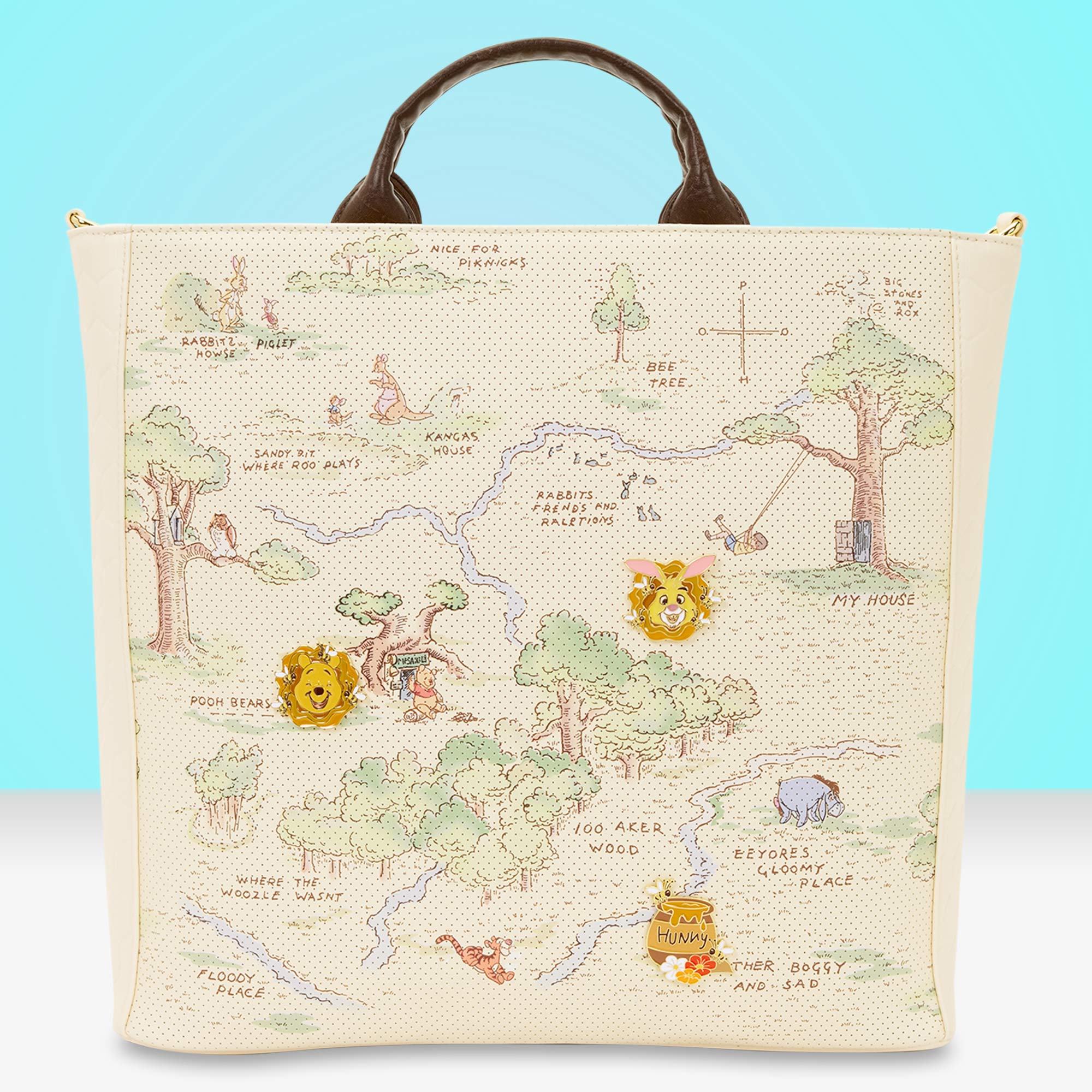 Loungefly x Disney Winnie The Pooh Hundred Acre Wood Tote Bag