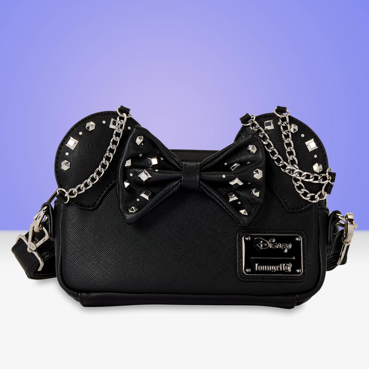 Loungefly x Disney Minnie Mouse Studs & Chains Sling Crossbody Bag