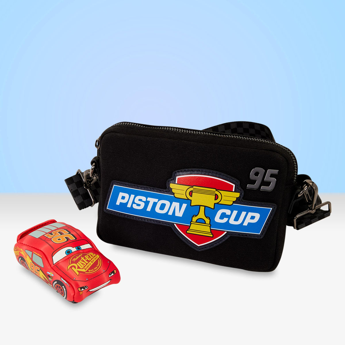 Loungefly x Disney Pixar Cars 20th Anniversary Piston Cup Sling Crossbody Bag