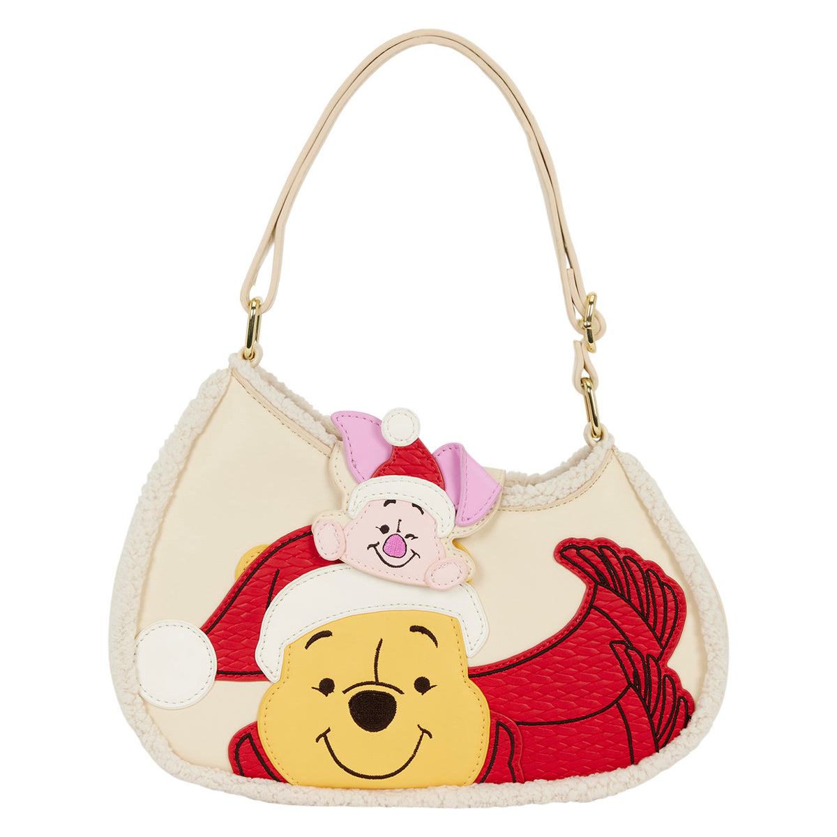 Loungefly x Disney Winnie the Pooh & Piglet Holiday Crossbody Bag
