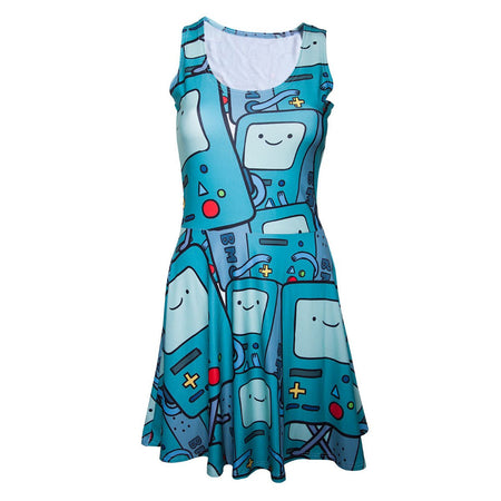 Adventure Time BMO A - Line Dress - GeekCore