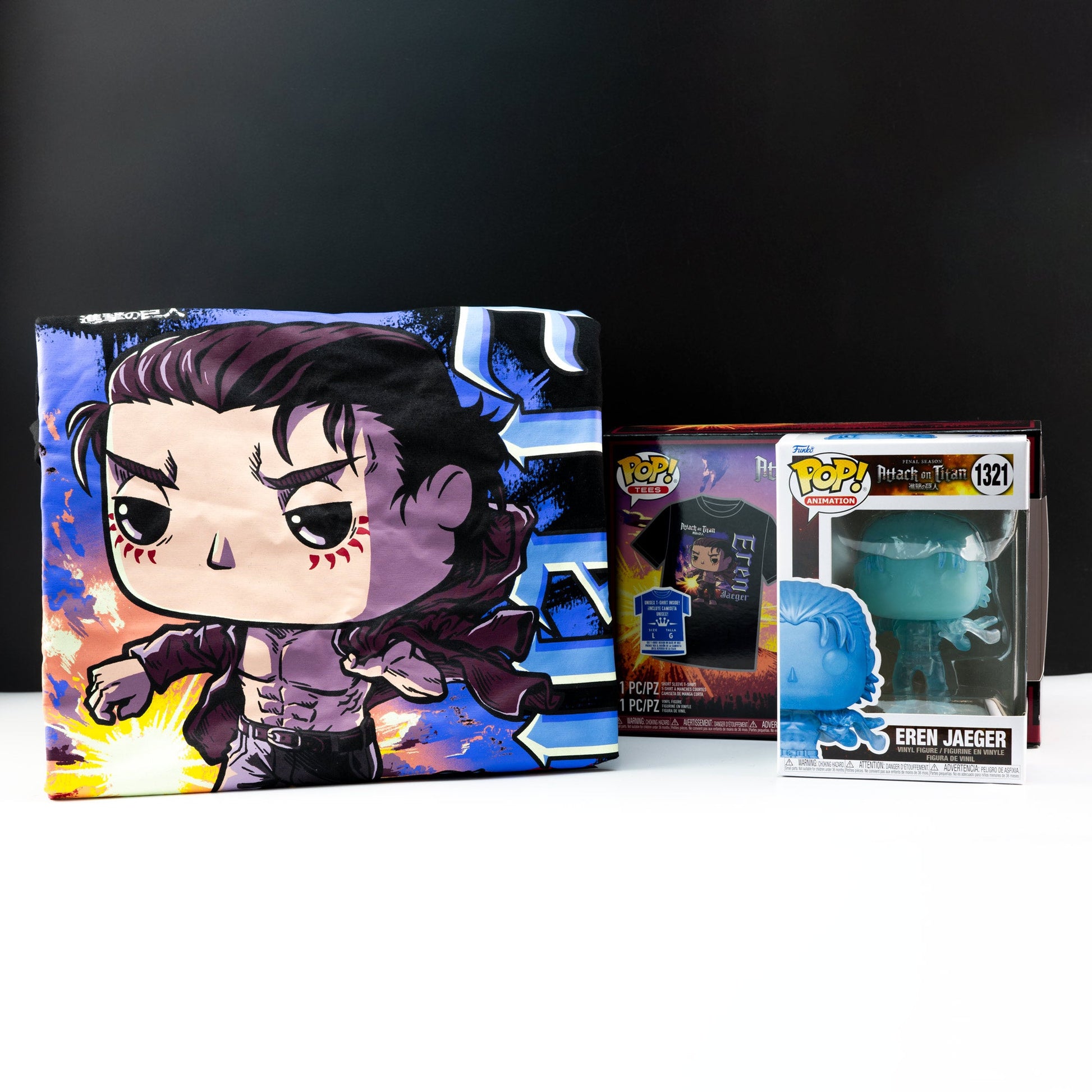 Attack On Titan Eren Jaegar (with Marks) Pop! Vinyl and Tee Set - GeekCore