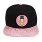 Bananya Pink and Black Plush Snapback - GeekCore