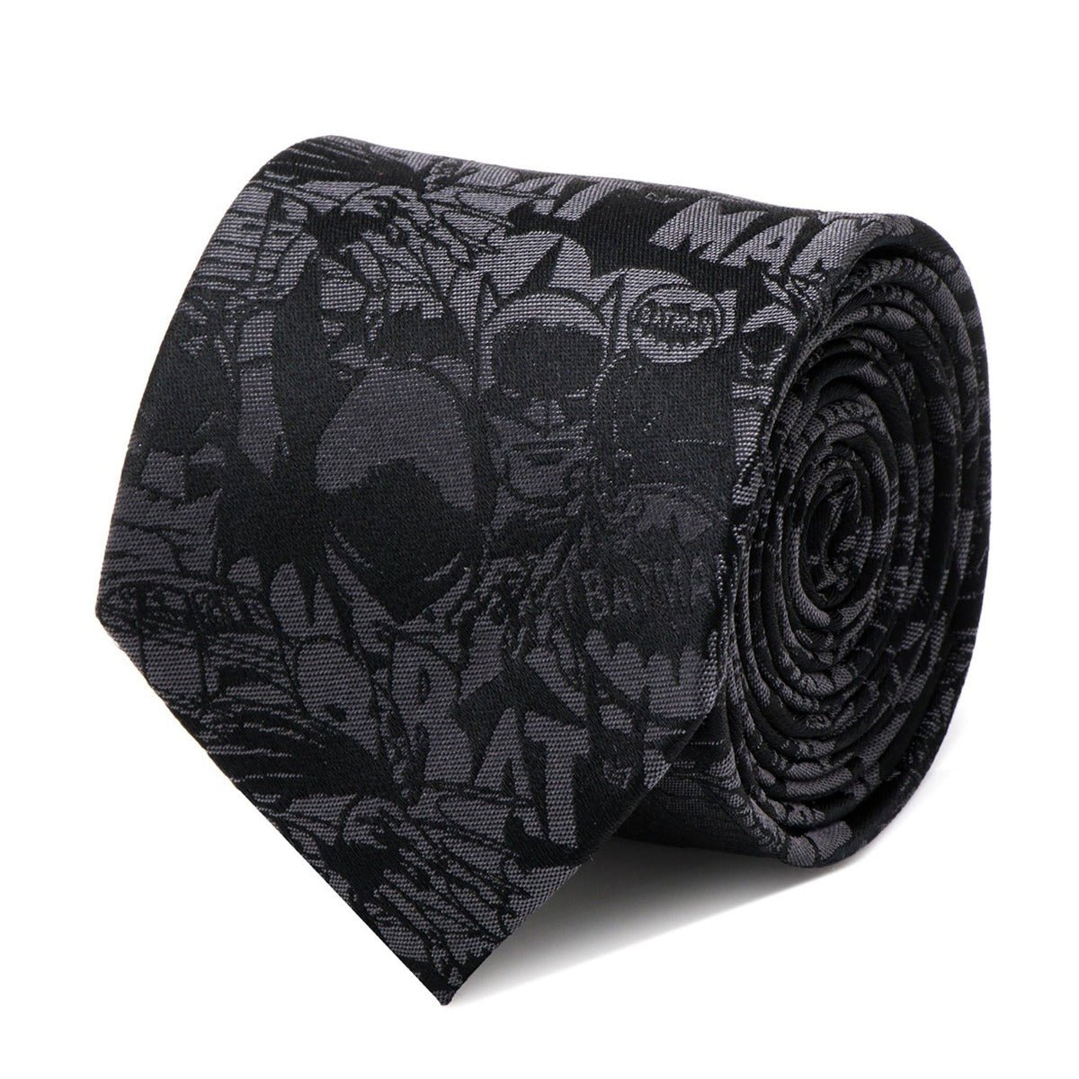Batman Comic Style Black Silk Tie - GeekCore