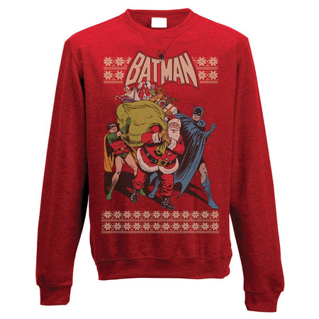 Batman, Robin & Santa Christmas Jumper - GeekCore