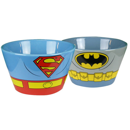 Batman & Superman Ceramic Bowl set - GeekCore