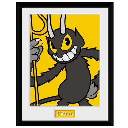 Cuphead The Devil Framed Print - GeekCore