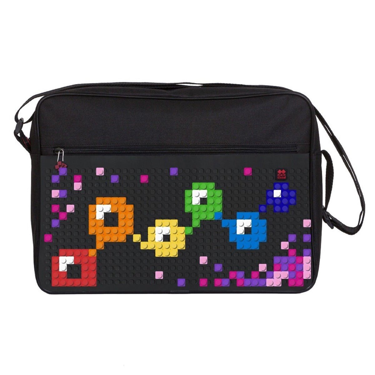 Customisable Pixel Shoulder Bag - Black - GeekCore