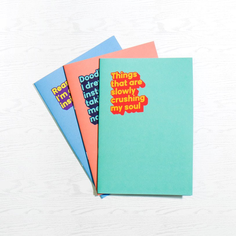 Cynical Stationery Notebook Trio - GeekCore
