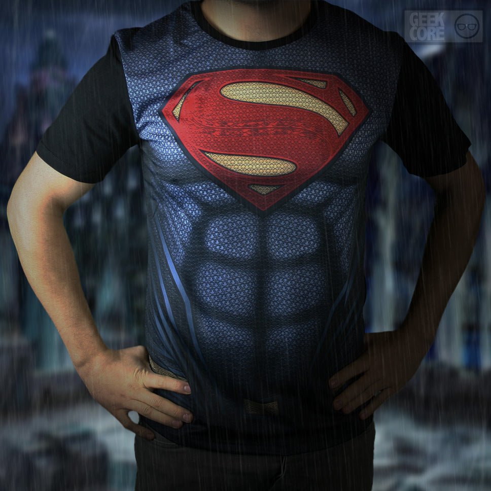 Dawn of Justice Superman Costume T - Shirt - GeekCore