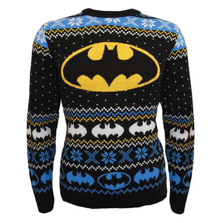 DC Batman Logo Knitted Christmas Jumper/Sweater - GeekCore