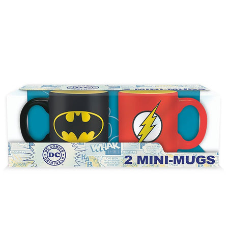 DC Comics Espresso Mug Set - Batman & Flash - GeekCore