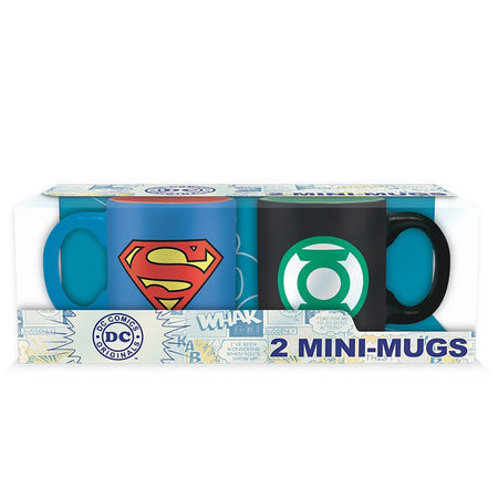DC Comics Espresso Mug Set - Superman & Green Lantern - GeekCore