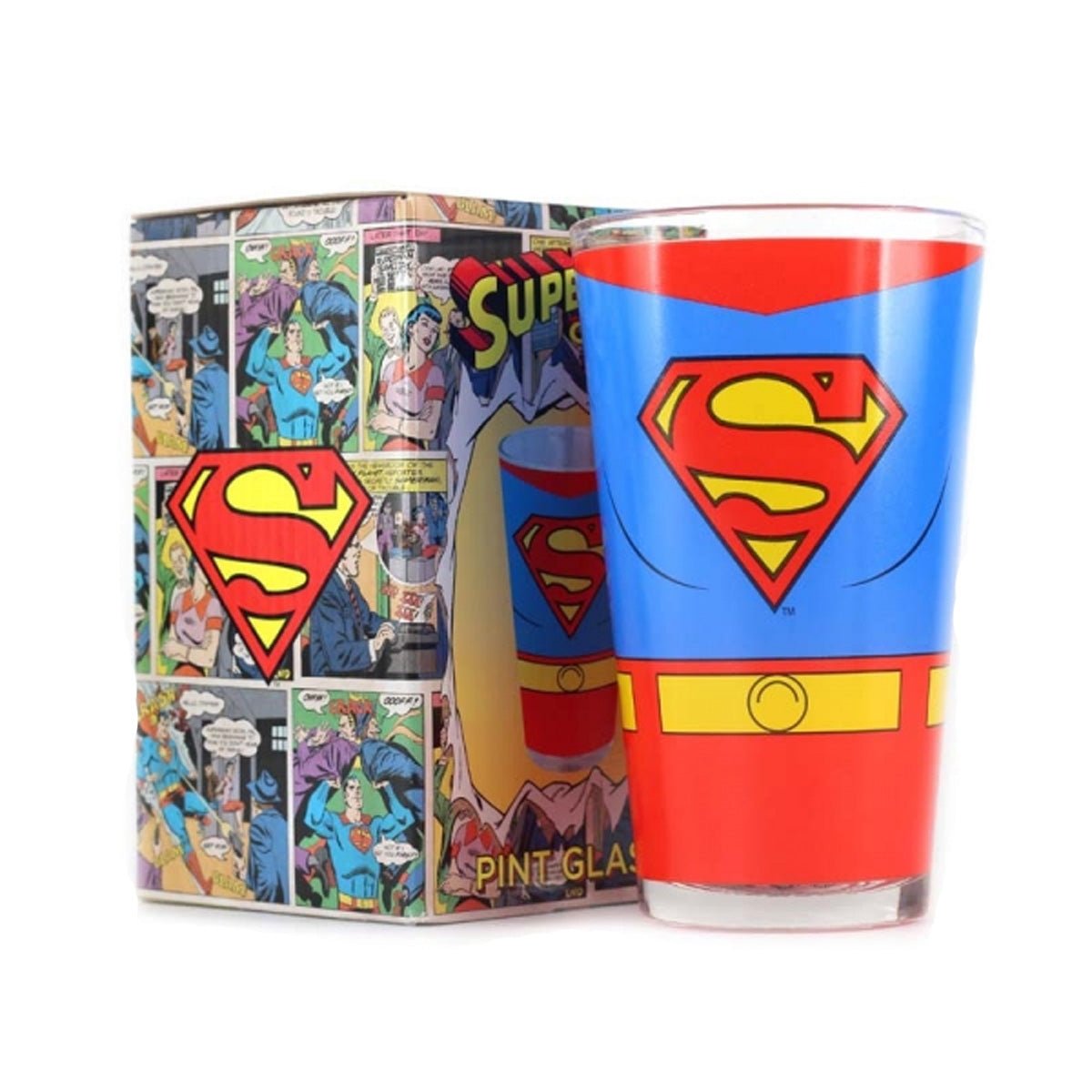 DC Comics Superman Glass - GeekCore