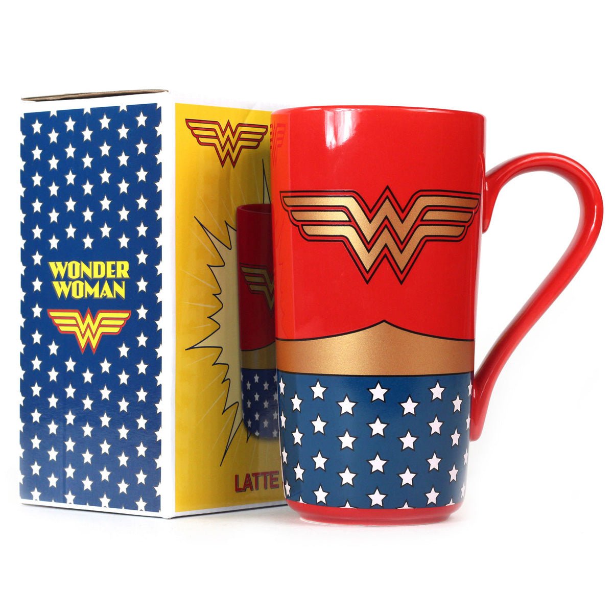 DC Comics Wonder Woman Costume Latte Mug - GeekCore