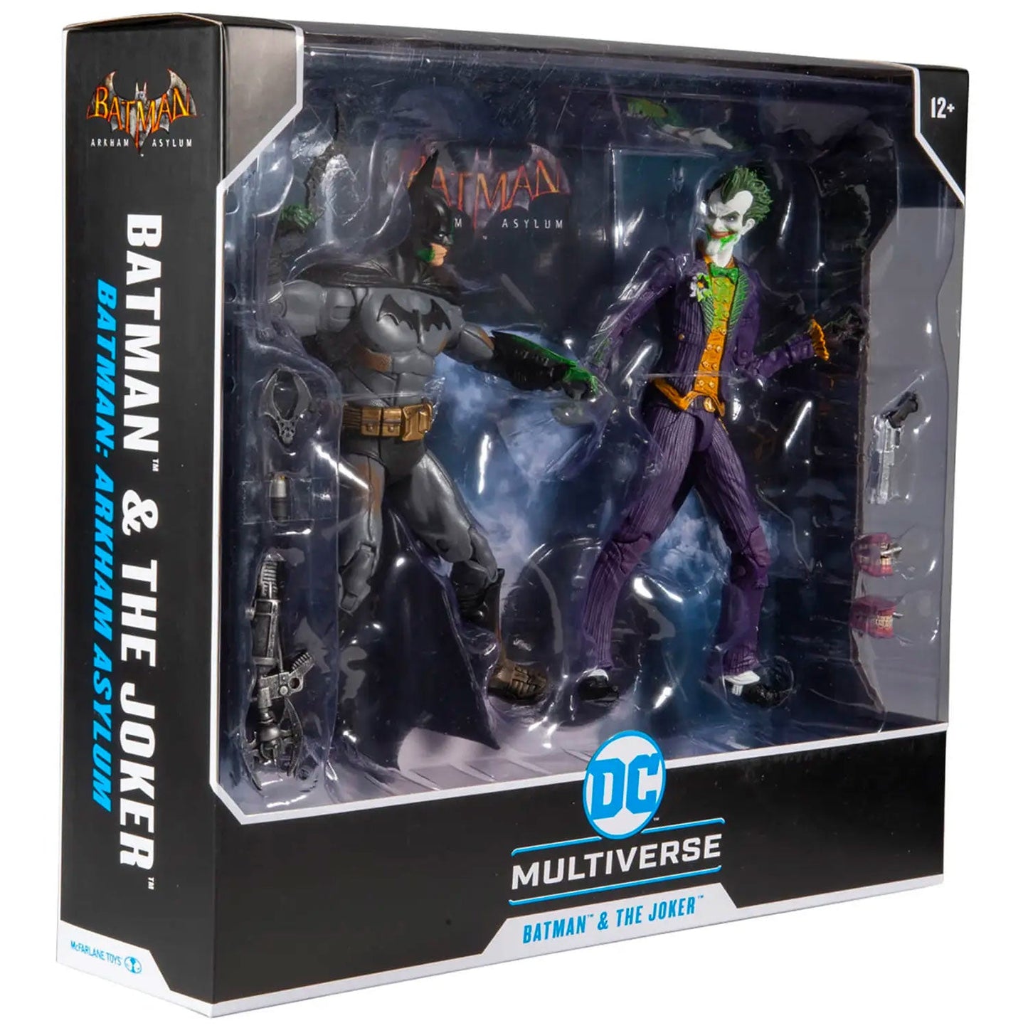 DC Multiverse Batman Arkham Asylum Batman and Joker Twin Action Figure Set - GeekCore