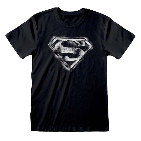 DC Superman Distressed Mono Logo T - Shirt - GeekCore