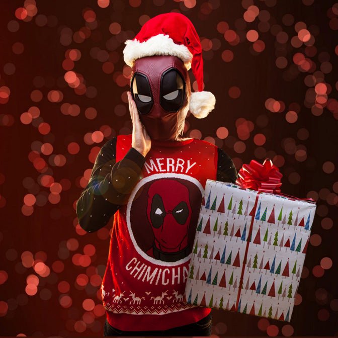 Deadpool Knitted Christmas Jumper / Sweater - GeekCore