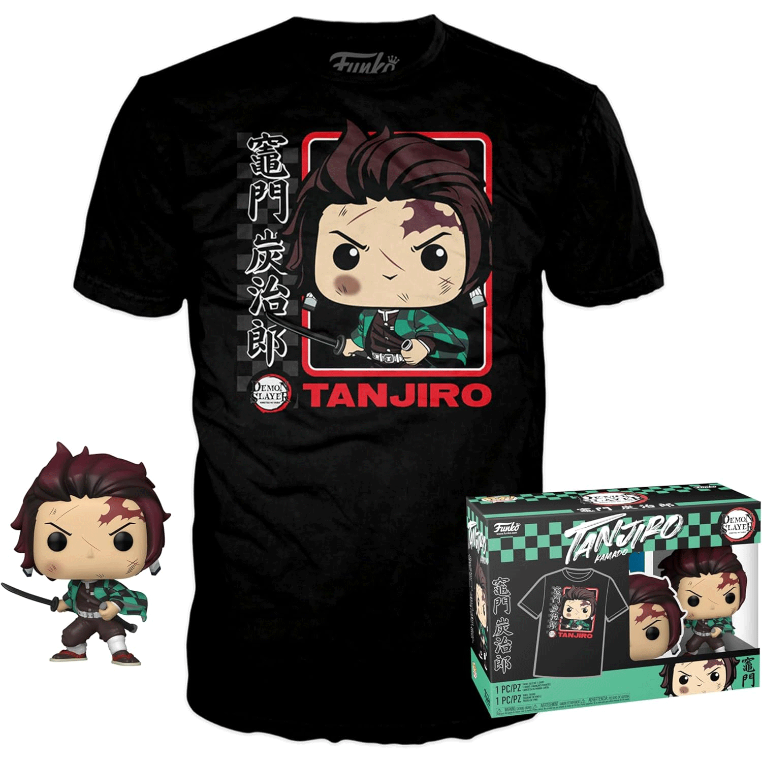 Demon Slayer Tanjiro with Sword Pop! Vinyl and Tee Set - GeekCore