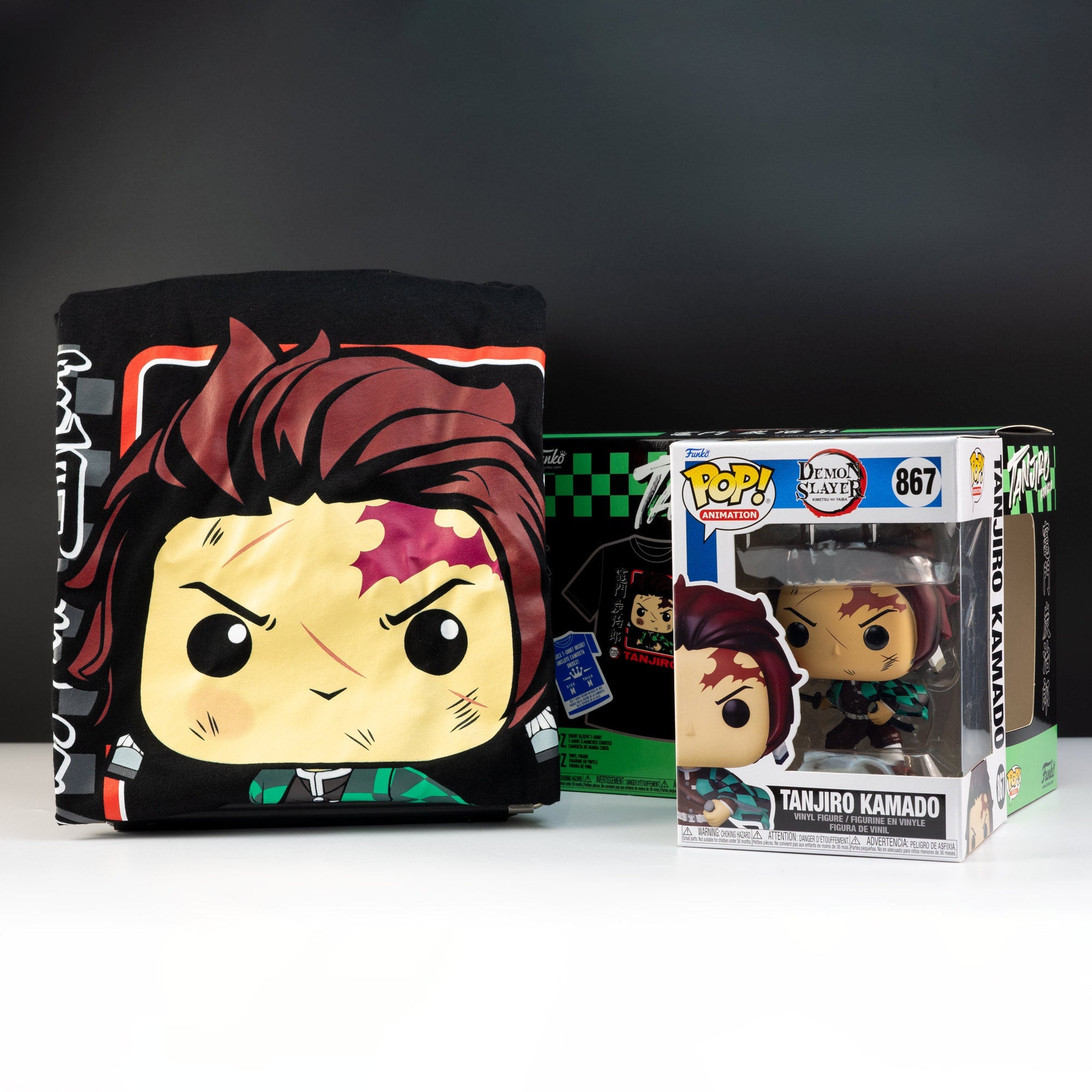 Demon Slayer Tanjiro with Sword Pop! Vinyl and Tee Set - GeekCore