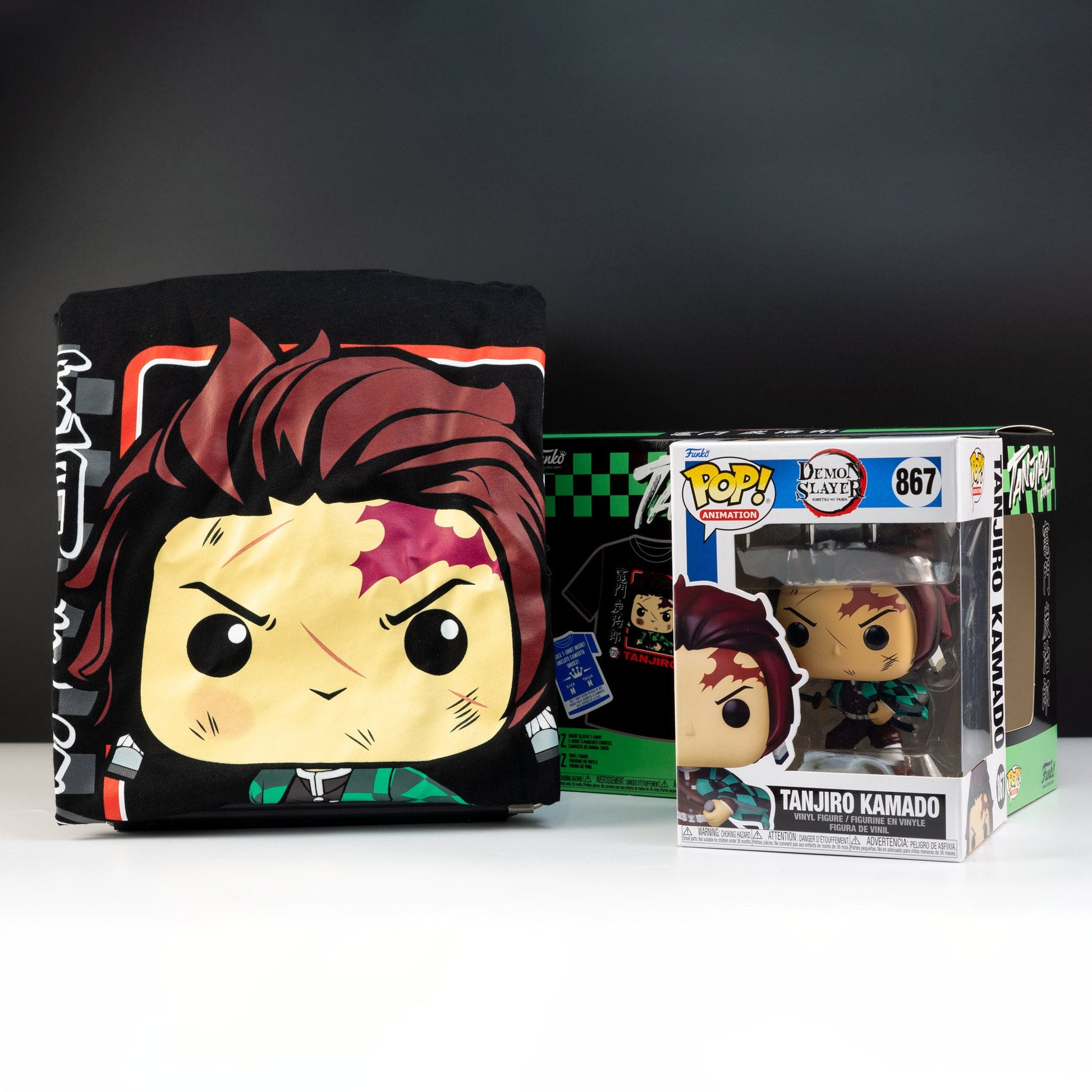 Demon Slayer Tanjiro with Sword Pop! Vinyl and Tee Set - GeekCore