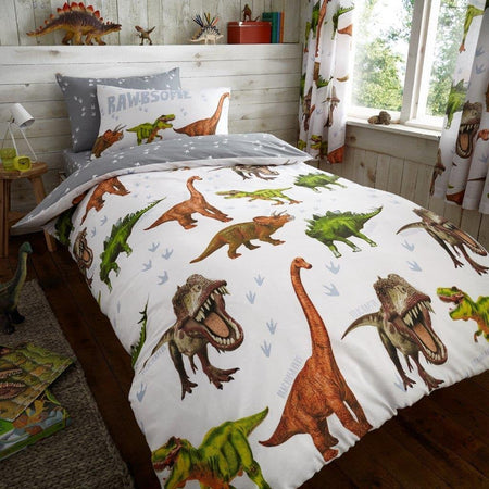 Dinosaur Rawrsome "Reversible" Single Duvet Cover Bedding Set - GeekCore