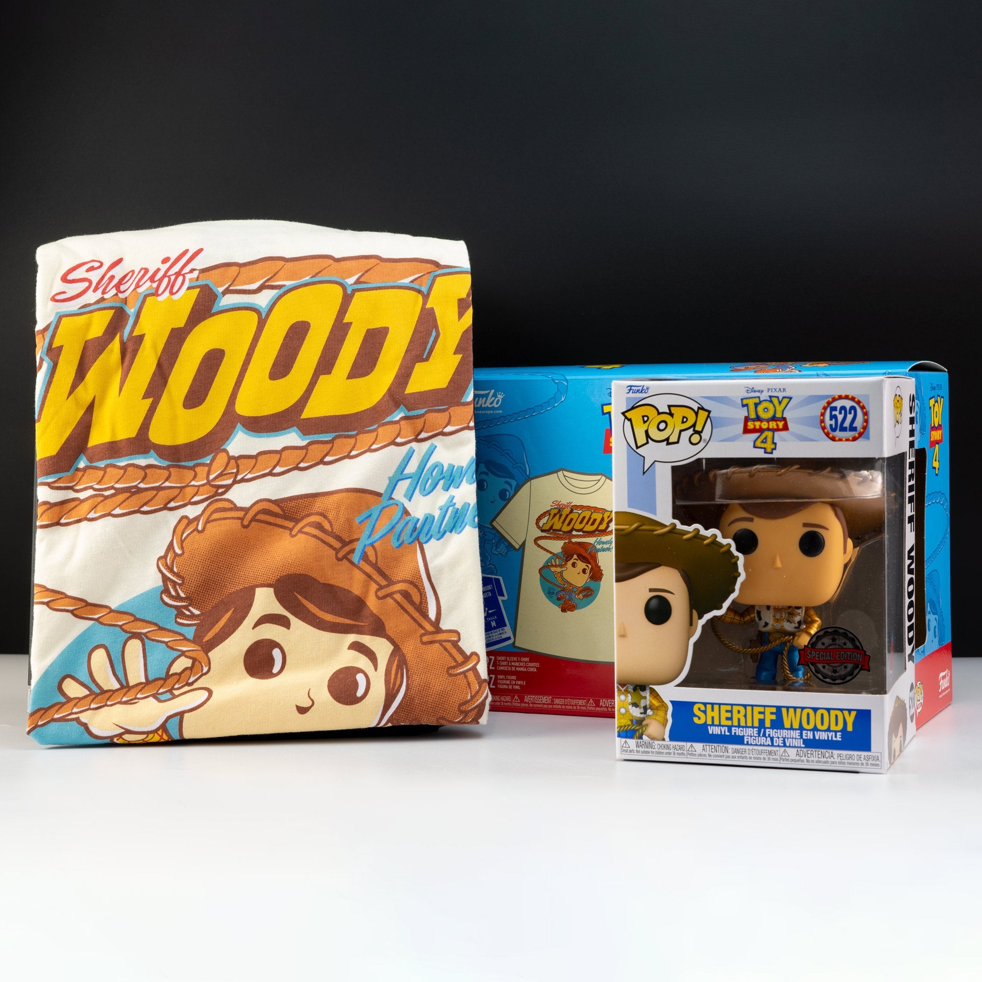 Disney Pixar Toy Story Woody Pop! Vinyl and Tee Set - GeekCore