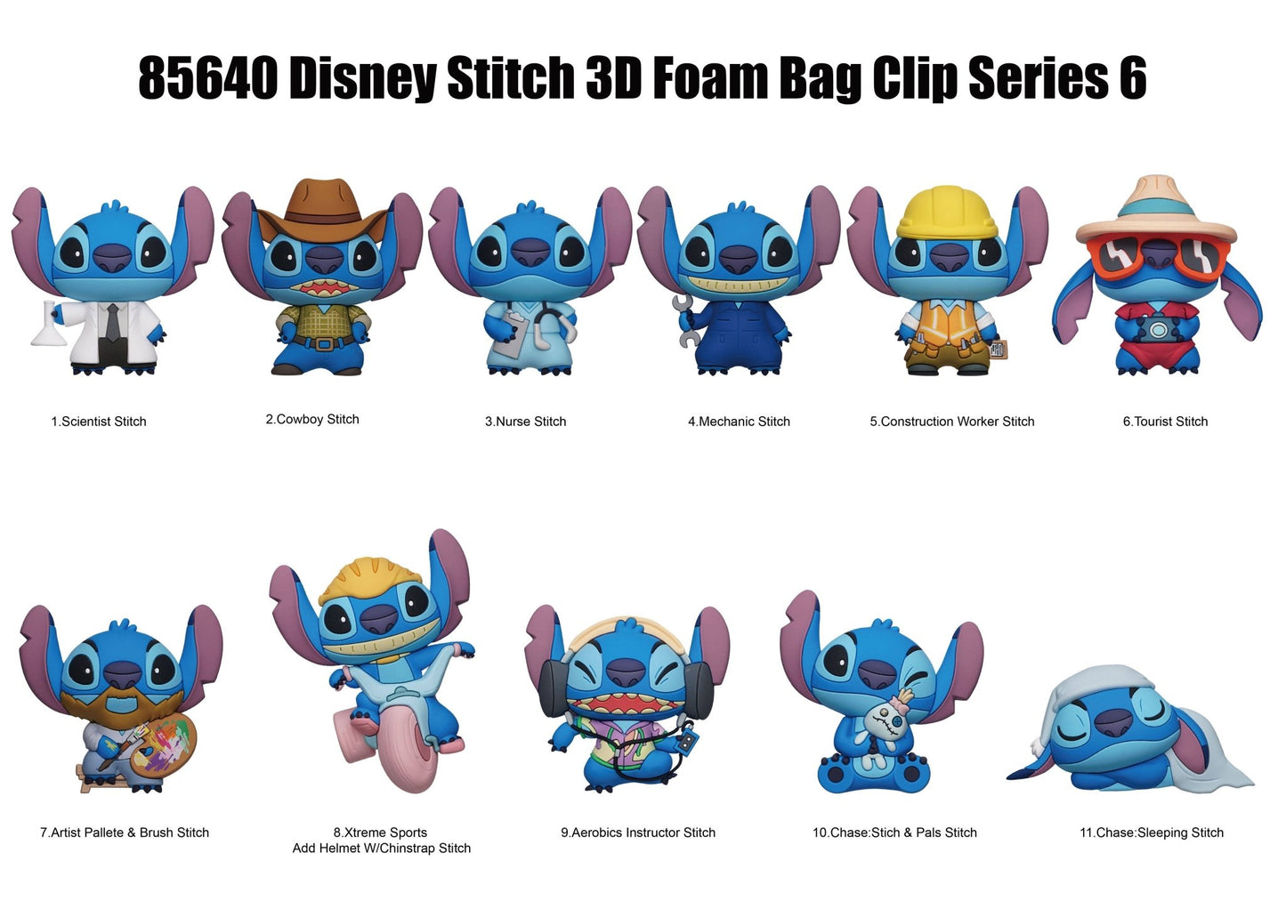 Disney Stitch Series 6 Blind Bag Mystery Bag Clip - GeekCore