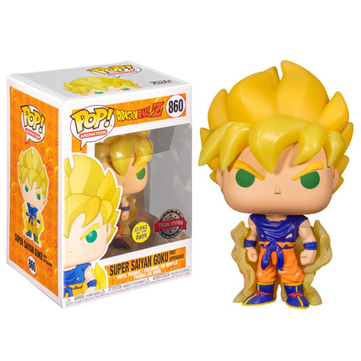 Dragon Ball Z Funko Pop! Vinyl Glow in The Dark Super Saiyan Goku (First Appearance) - GeekCore