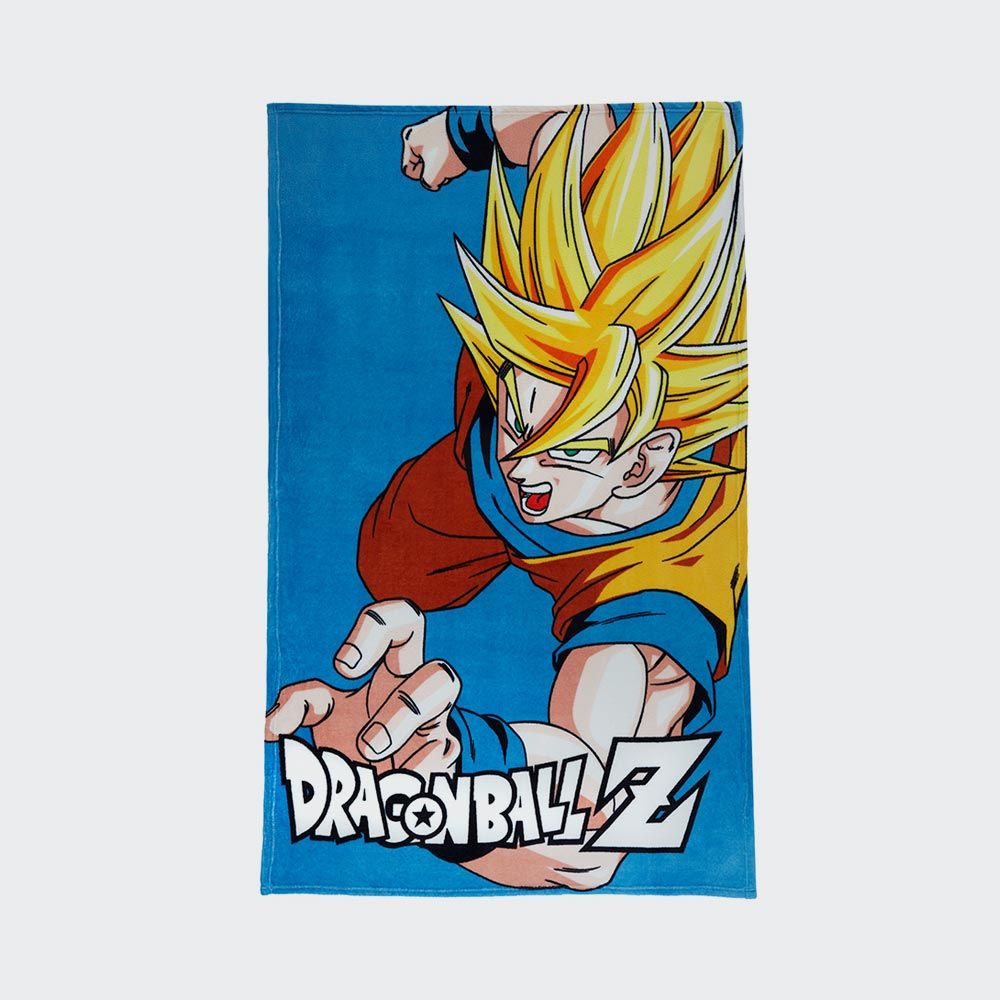 Dragon Ball Z Goku Super Saiyan Fleece Blanket Throw - GeekCore
