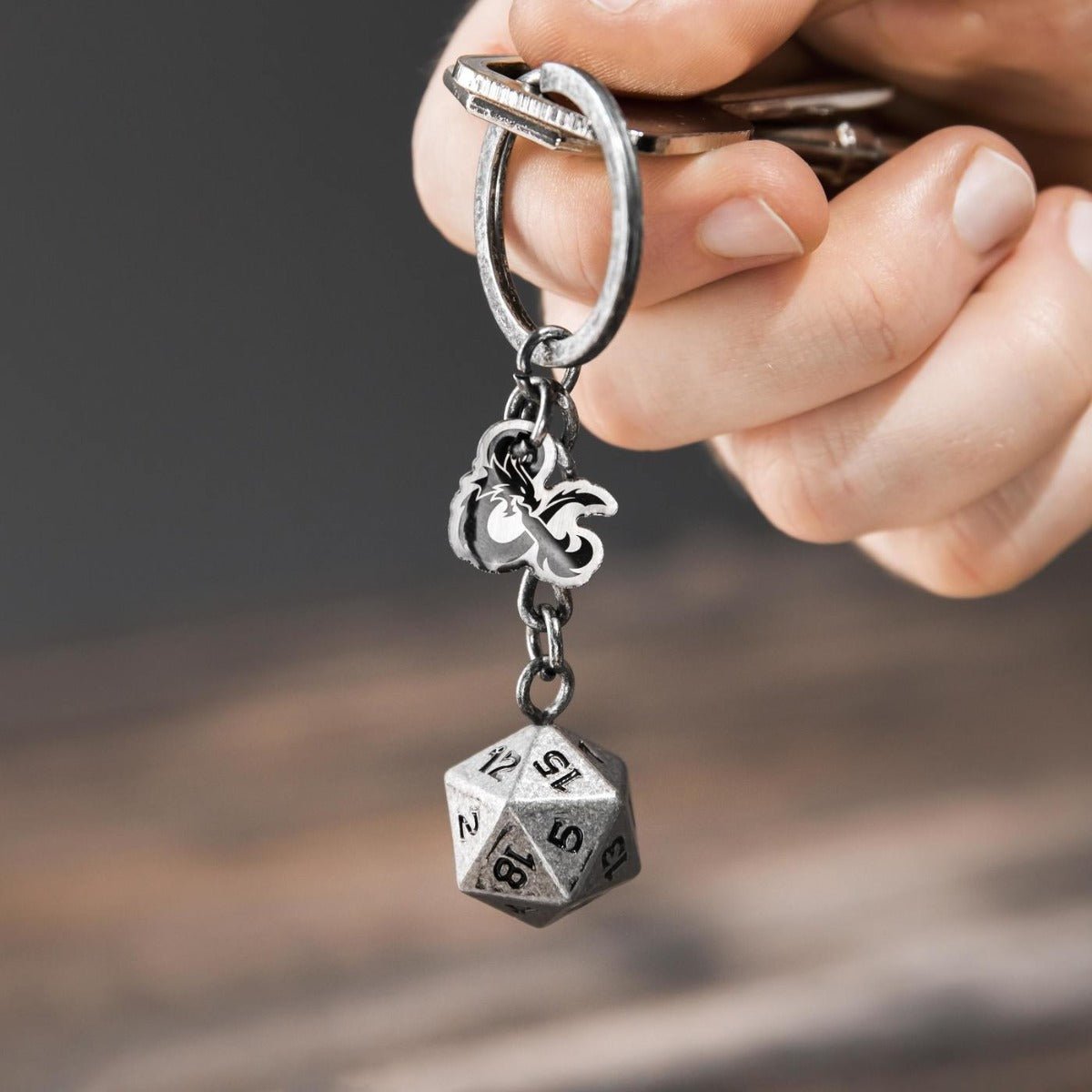 Dungeons & Dragons D20 Keyring - GeekCore