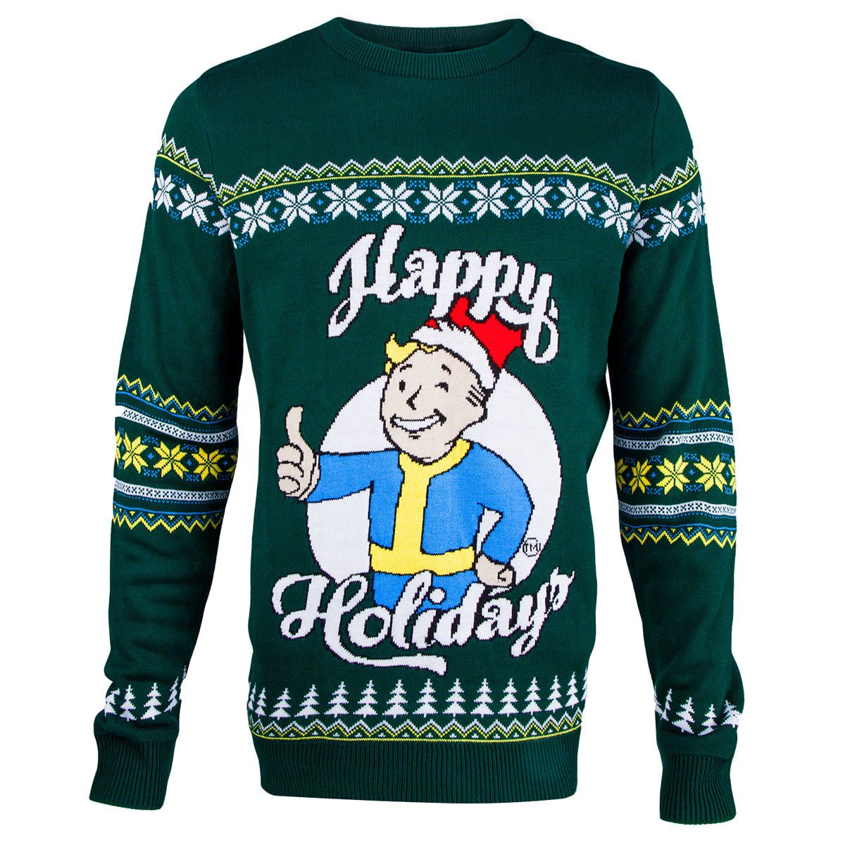 Fallout Vault Boy Knitted Christmas Jumper / Sweater - GeekCore