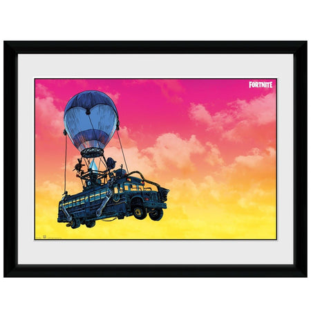 Fortnite Battle Bus Framed Print - GeekCore