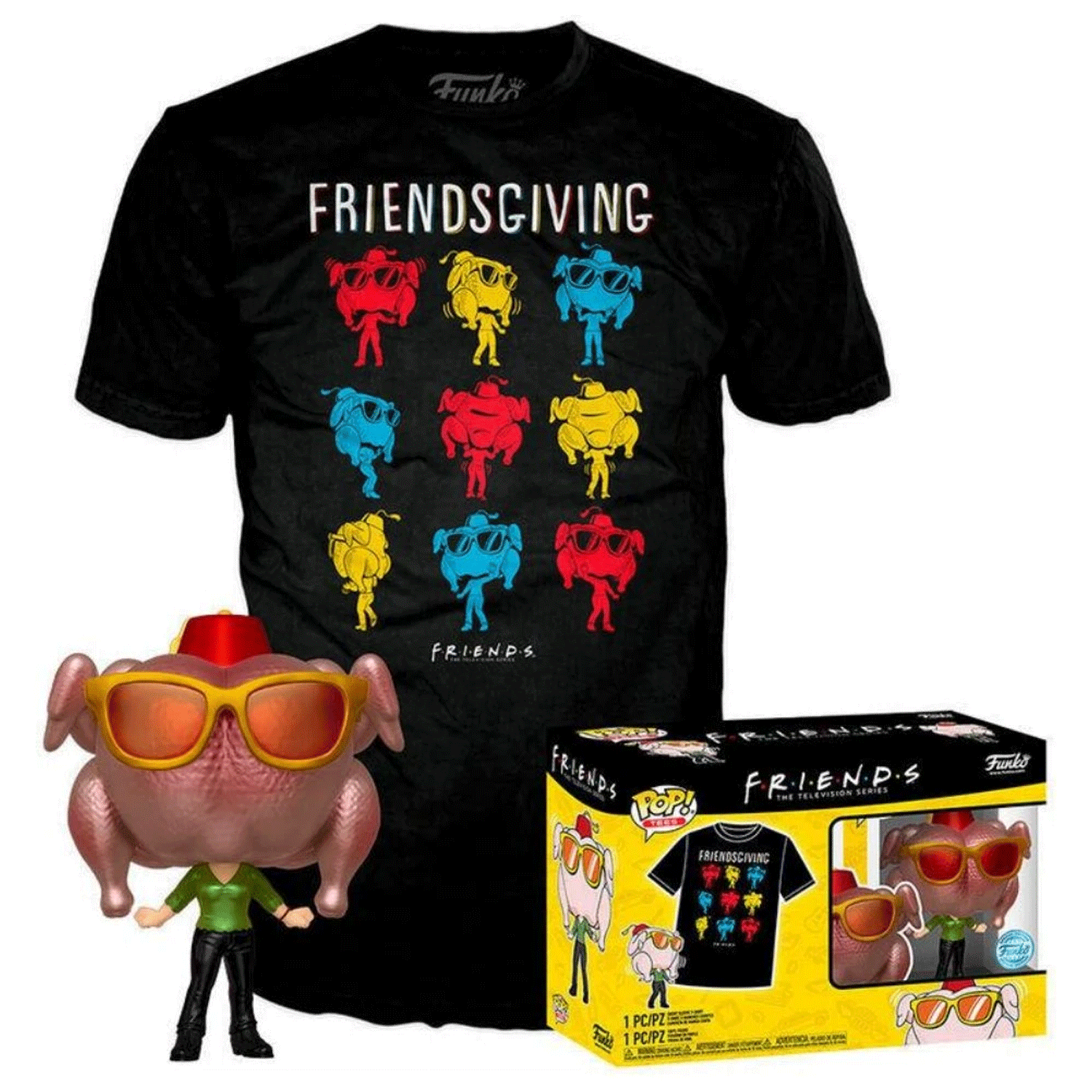 Friends Monica with Turkey Pop! Vinyl and Tee Set - GeekCore