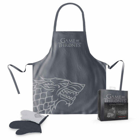 Game of Thrones House Stark Apron and Oven Mitt Set - GeekCore