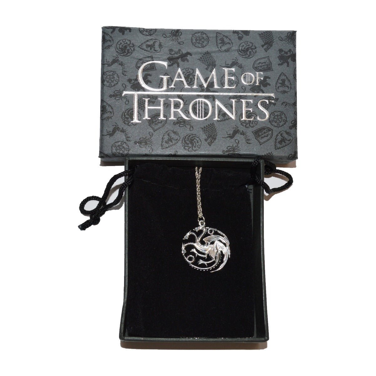 Game of Thrones House Targaryen Sterling Silver Dragon Sigil Pendant - GeekCore