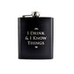 Game of Thrones "I Drink and I Know Things" Hip Flask - GeekCore
