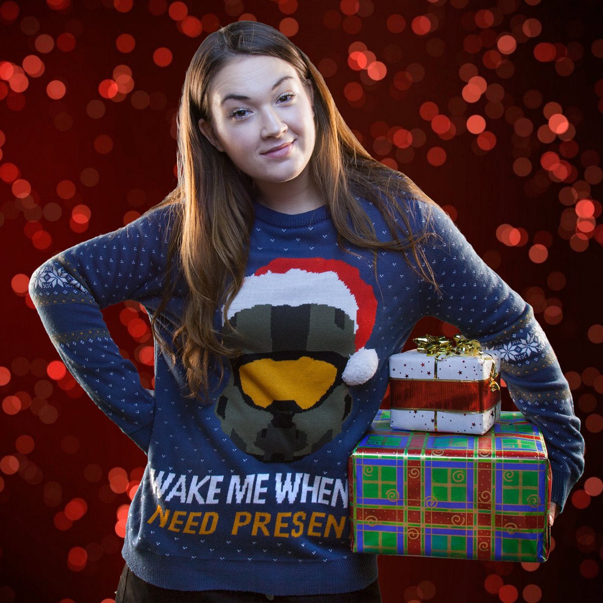 Halo Master Chief Knitted Christmas Jumper - GeekCore