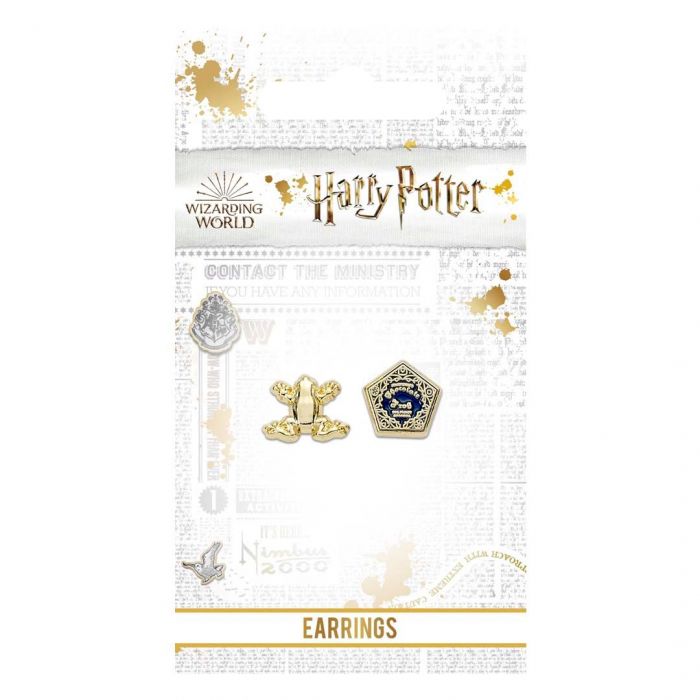 Harry Potter Chocolate Frog Gold Plated Stud Earrings - GeekCore