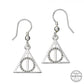 Harry Potter Deathly Hallows Sterling Silver Earrings with Swarovski Crystals - GeekCore