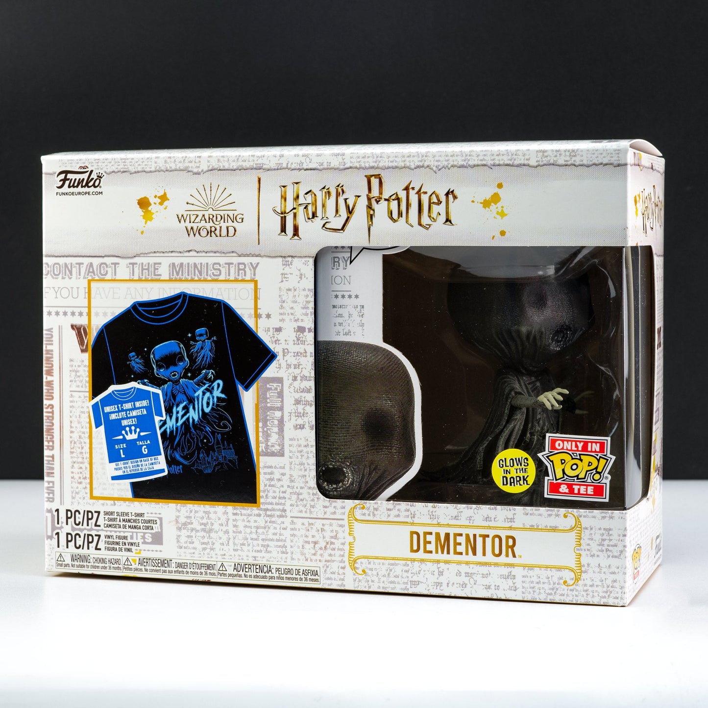 Harry Potter Dementor (Glow in the Dark) Pop! Vinyl and Tee Set - GeekCore