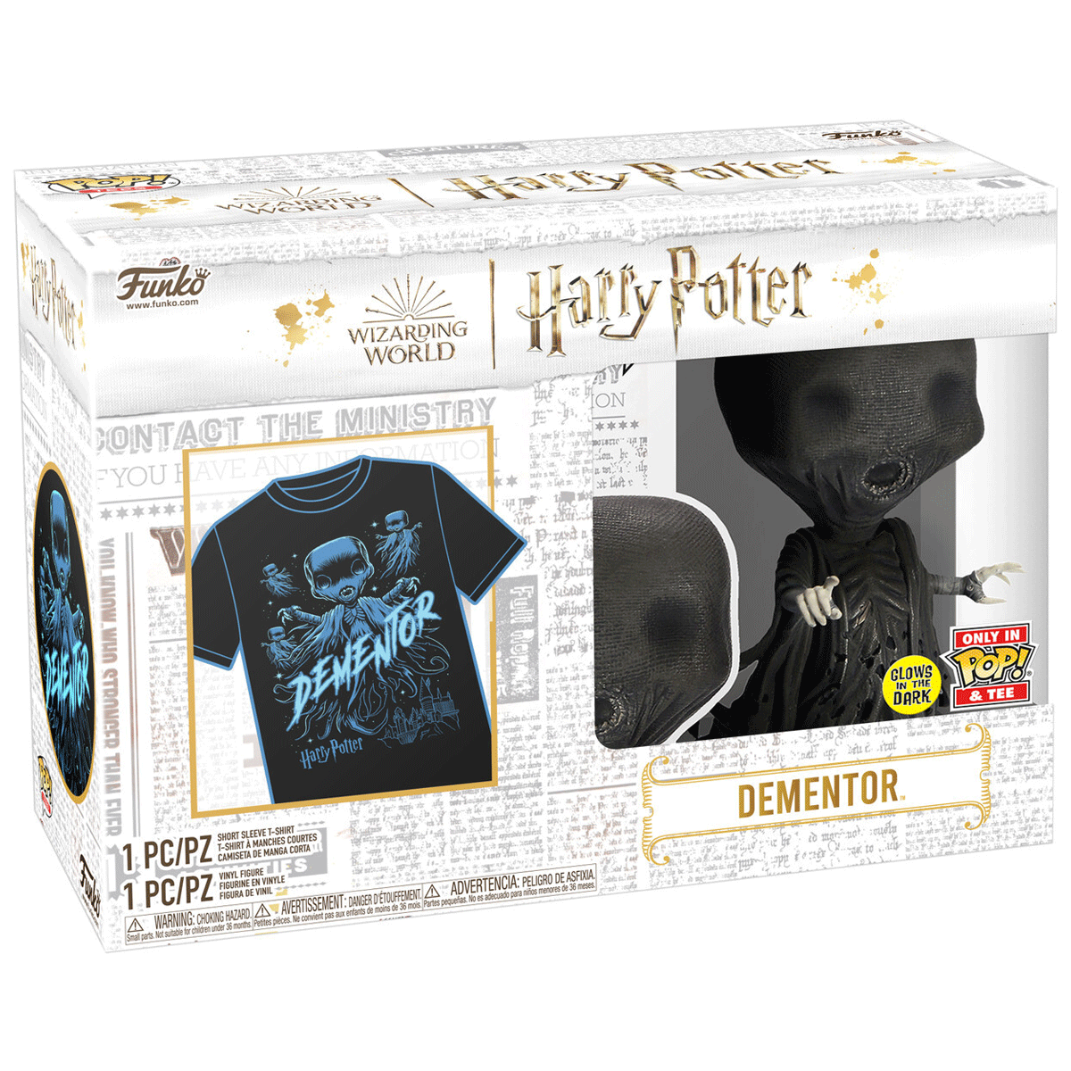 Harry Potter Dementor (Glow in the Dark) Pop! Vinyl and Tee Set - GeekCore