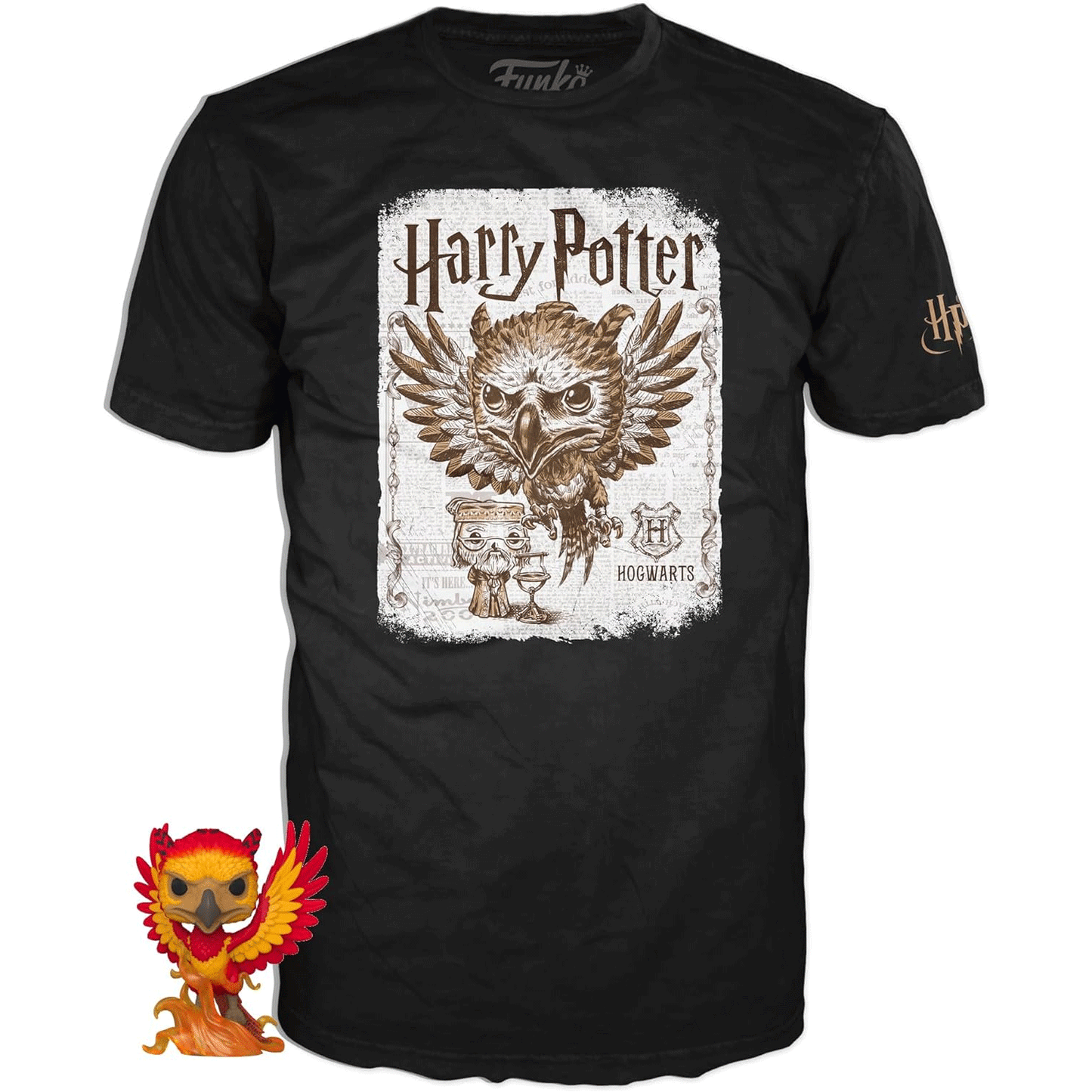 Harry Potter Fawkes the Phoenix Pop! Vinyl and Tee Set - GeekCore
