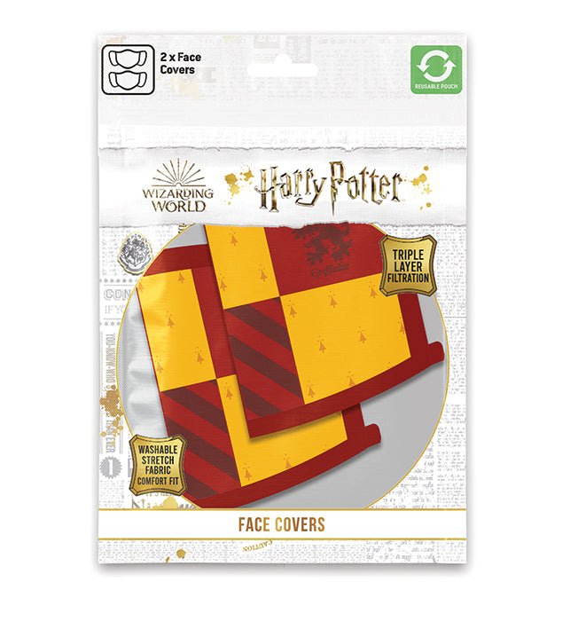Harry Potter Gryffindor Face Mask 2 Pack - GeekCore