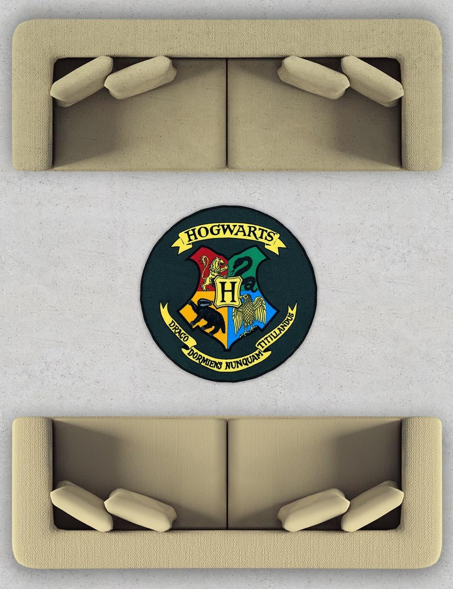 Harry Potter Hogwarts Crest Indoor Rug - GeekCore