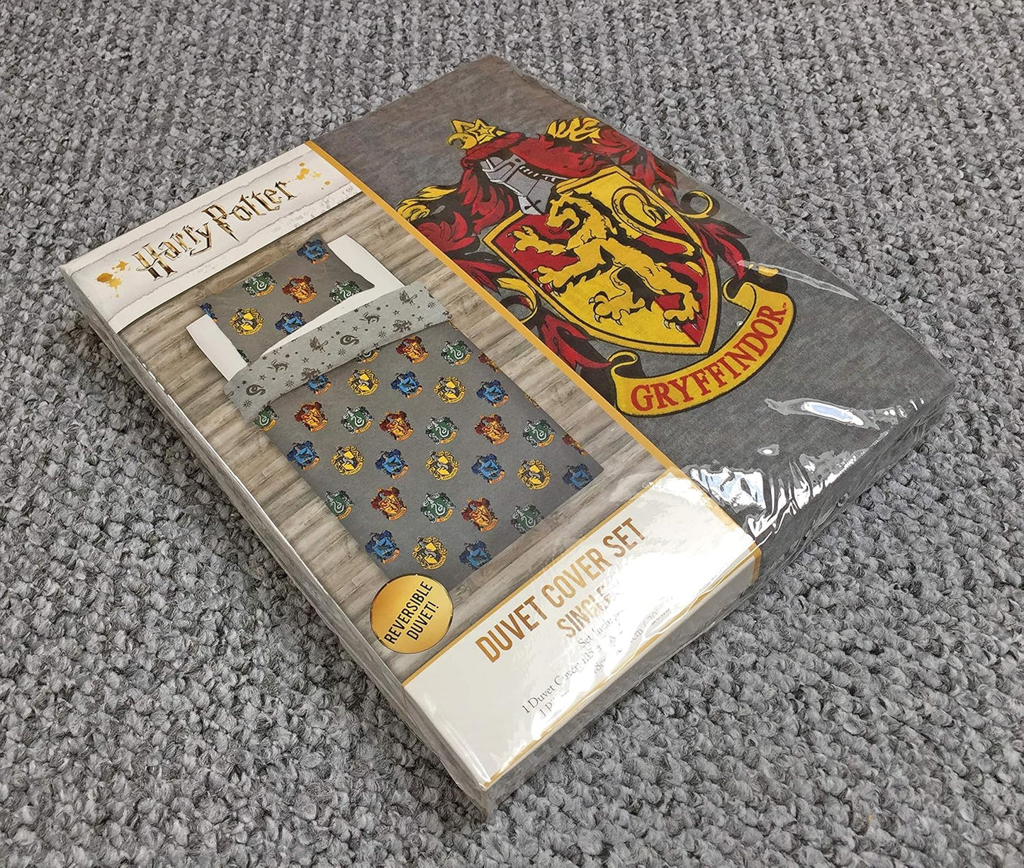 Harry Potter Hogwarts House Crests Single Duvet Cover Bedding Set - GeekCore
