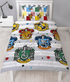 Harry Potter House Crest Reversible Single Duvet Cover Bedding Set - GeekCore