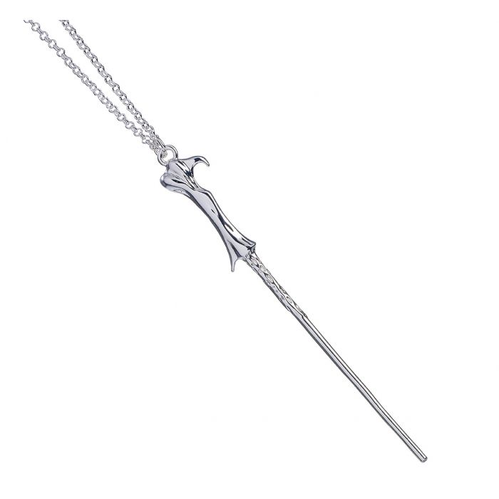Harry Potter Lord Voldemort Silver Plated Wand Necklace - GeekCore