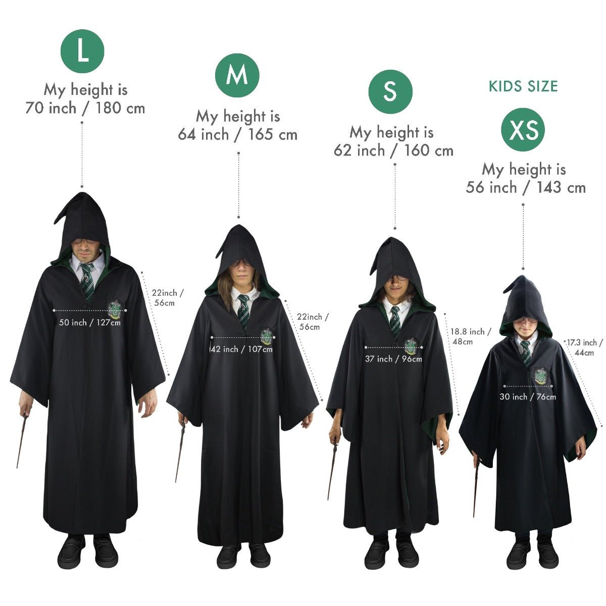 Harry Potter Replica Hogwarts Robe - Slytherin - GeekCore